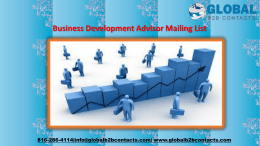 Business Development Advisor Mailing List