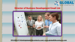 Director of Business Development Email List