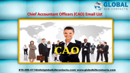 Chief Accountant Officers (CAO) Email List
