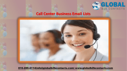 Call Center Business Email Lists