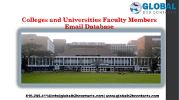 Colleges and Universities Faculty Members Email Database