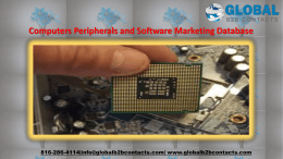 Computers Peripherals and Software Marketing Database
